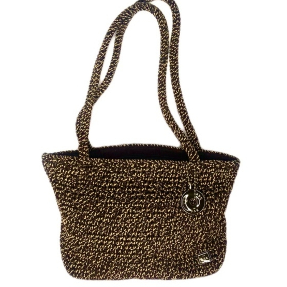 Sak Womens Brown Woven Mini Handbag